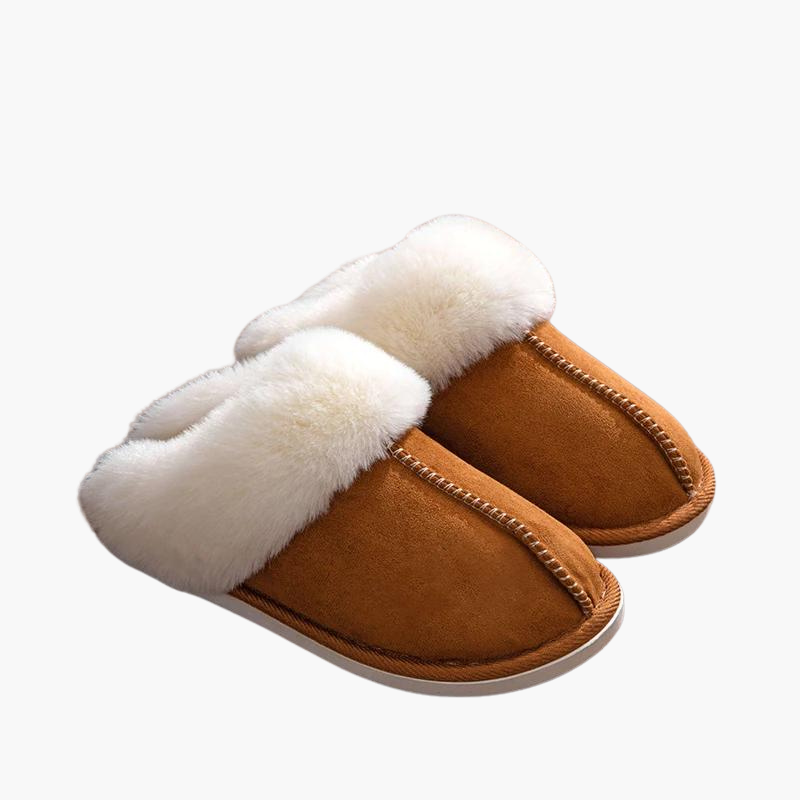 Winter Warm Flat Fur Slippers Women